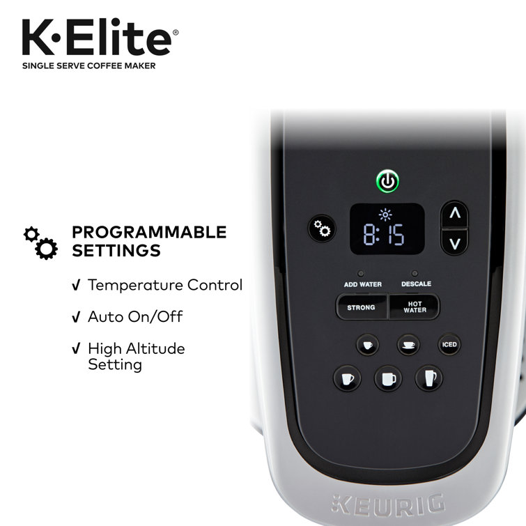 Keurig K-Elite Brushed Gold Single-Serve Coffee Maker with Iced Coffee Setting