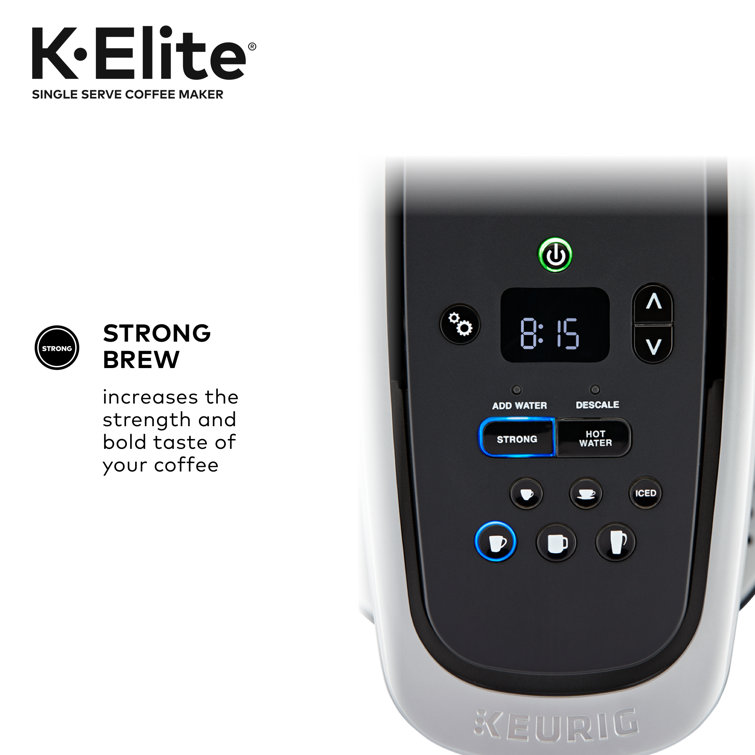Keurig K-Elite Brushed Gold Single-Serve Coffee Maker with Iced Coffee Setting