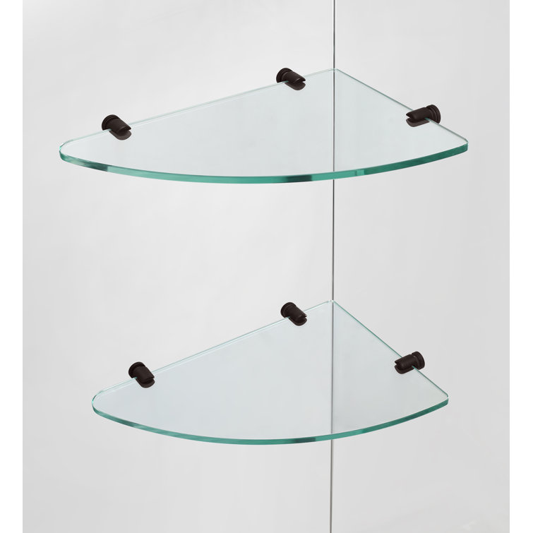 Bronze Frameless Hinged Shower Door with Frosted Tempered Glass