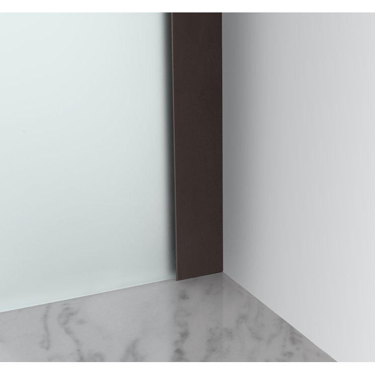 Coraline XL Bronze Frameless Sliding Shower Enclosure with Frosted Glass