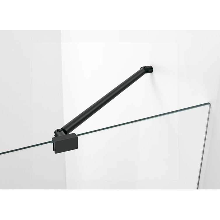 Belmore 59" x 72" Frameless Clear Glass Matte Black Shower Door