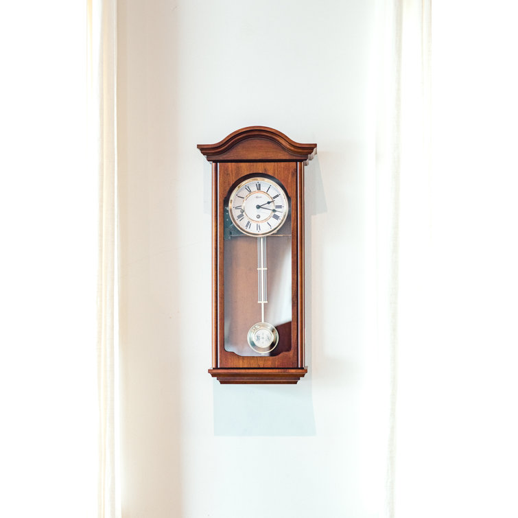 Antique Walnut 26" Regulator Pendulum Wall Clock