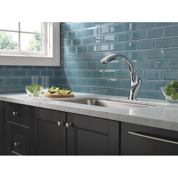 Linden Chrome Pull-Out Spray Single Handle Kitchen Faucet