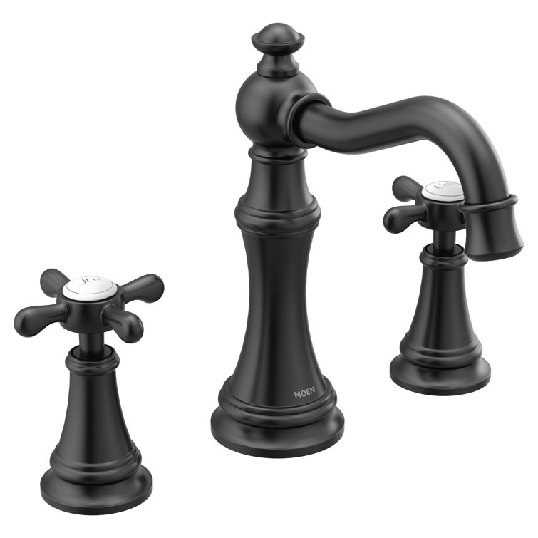 Elegant Weymouth 7.5" Polished Nickel Widespread Bathroom Faucet