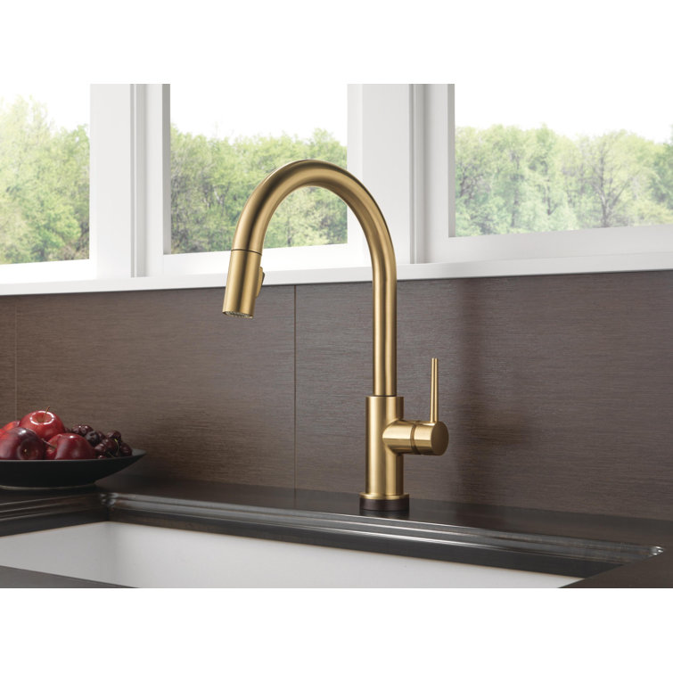 Modern Elegance Touch-Control Bronze Kitchen Sink Faucet with Pull-out Spray
