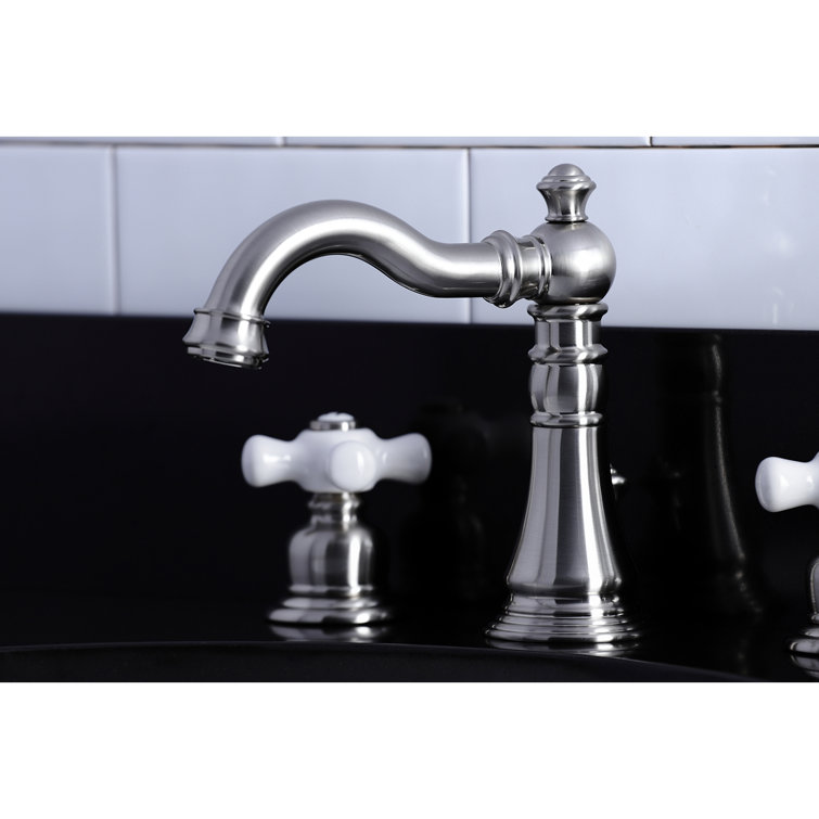 American Classic Brushed Nickel Widespread Bathroom Faucet
