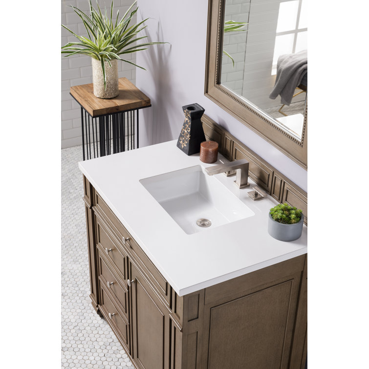 Bristol 36'' Dark Wood Single Vanity with Plywood Veneer