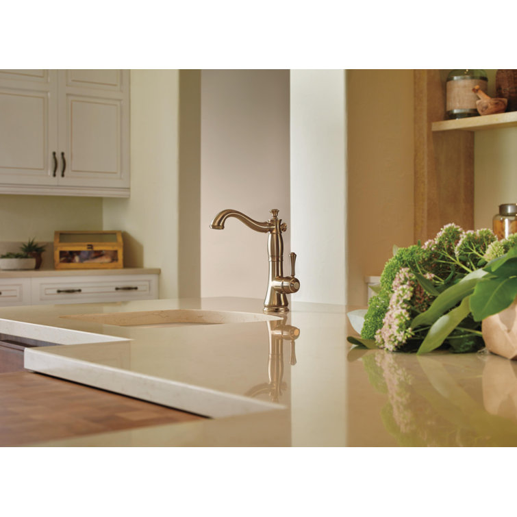 Classic 8 3/4" Stainless Steel Bar Faucet with Pull-out Spray in Nickel