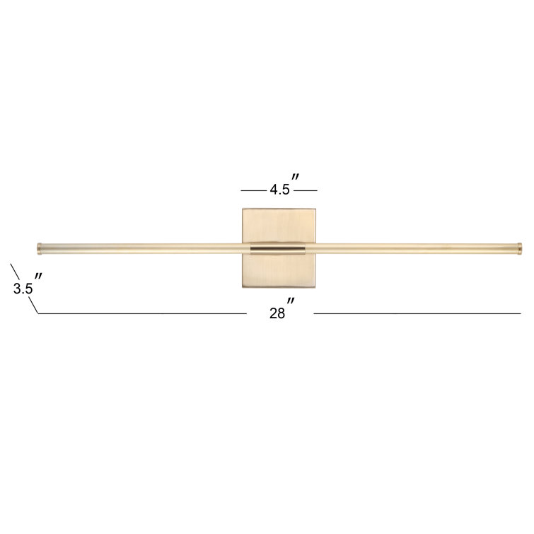 Gallatin Gold Metal Dimmable LED Wall Sconce