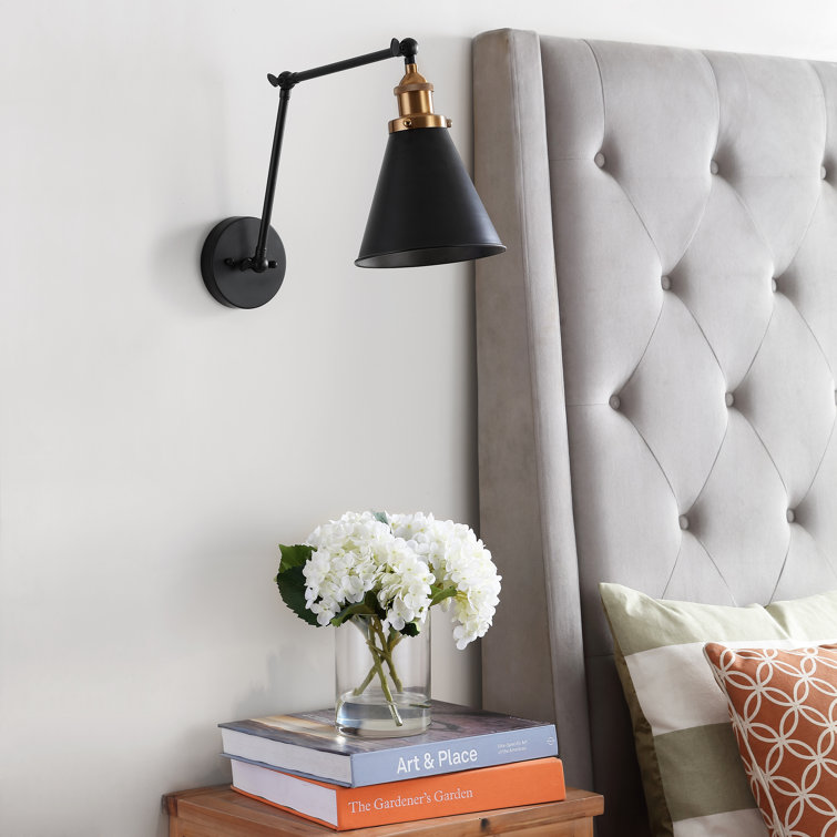 Rover Adjustable Arm Matte Black & Brass Gold LED Wall Sconce