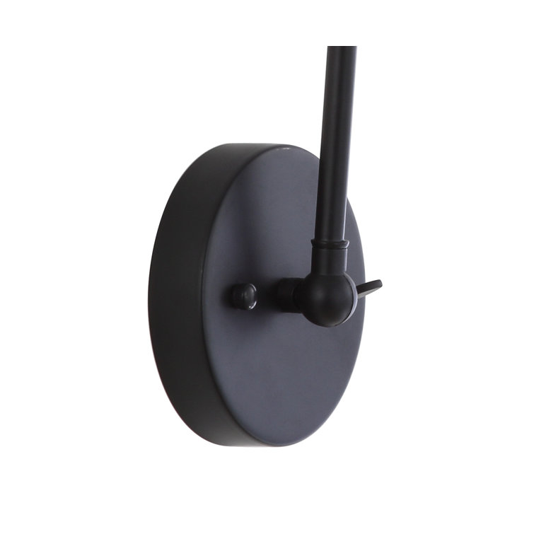 Rover Adjustable Arm Matte Black & Brass Gold LED Wall Sconce