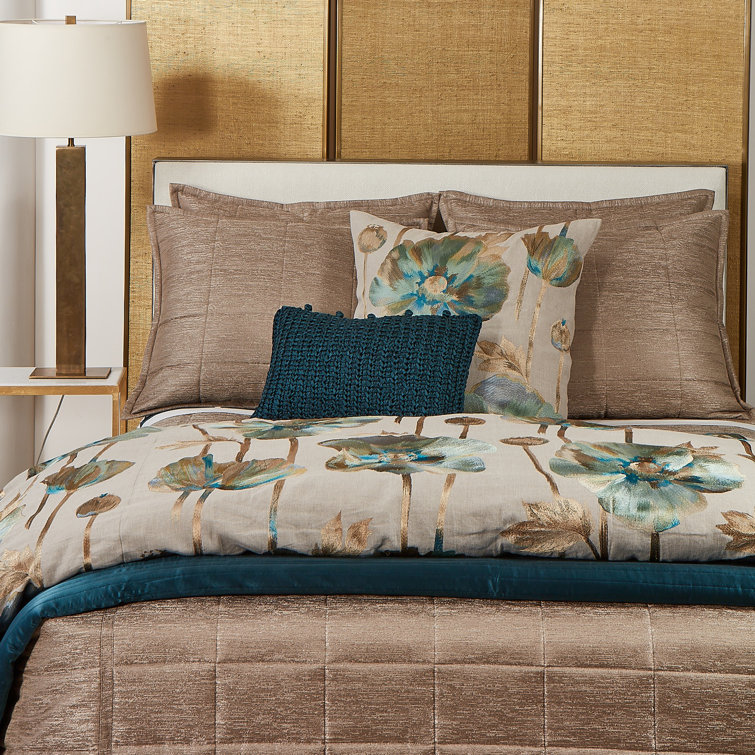 Ann Gish Opium Azure King Reversible Linen Throw