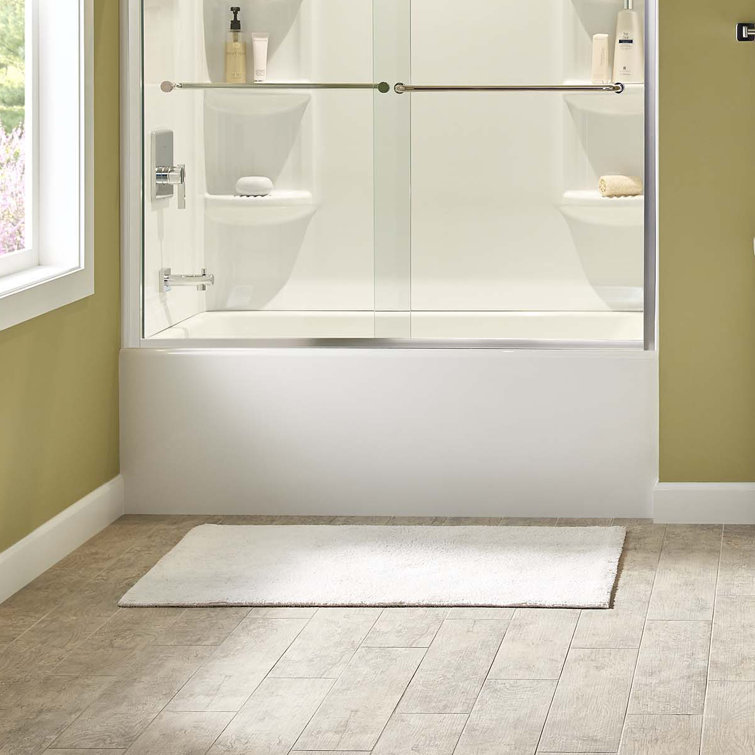 Studio 60'' White Acrylic Alcove Soaking Bathtub