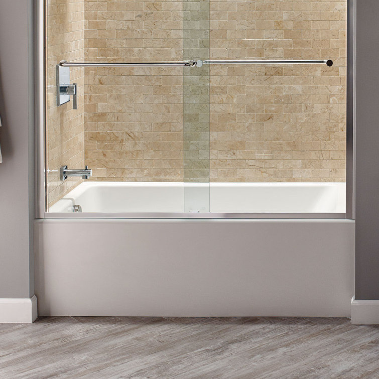 Studio 60'' White Acrylic Alcove Soaking Bathtub