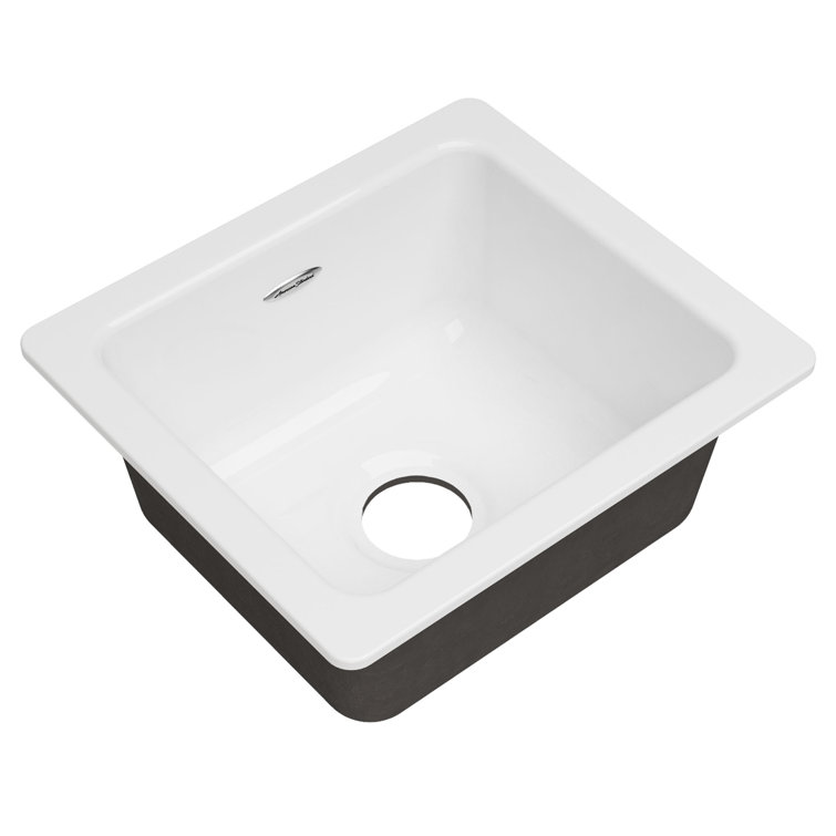 Delancey 18'' White Cast Iron Drop-In Kitchen Sink