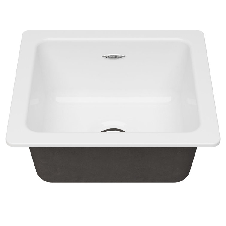Delancey 18'' White Cast Iron Drop-In Kitchen Sink
