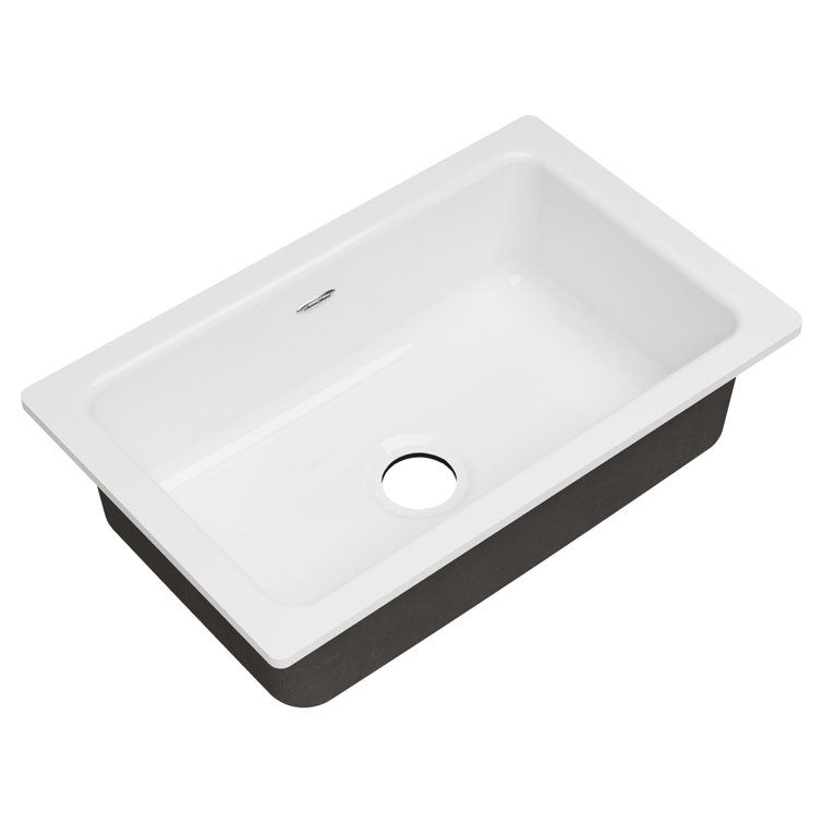 Delancey 30'' White Cast Iron Drop-In Farmhouse Sink