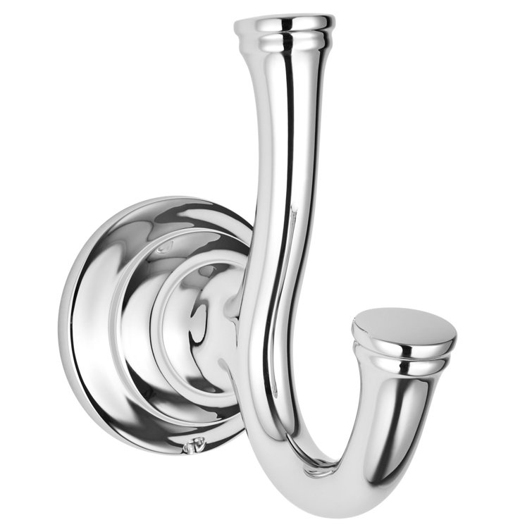 Polished Chrome Wall Mounted Double Robe Hook