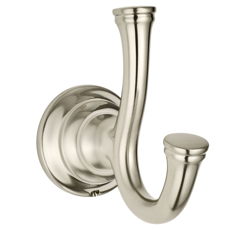 Delancey Brushed Nickel Double Robe Hook