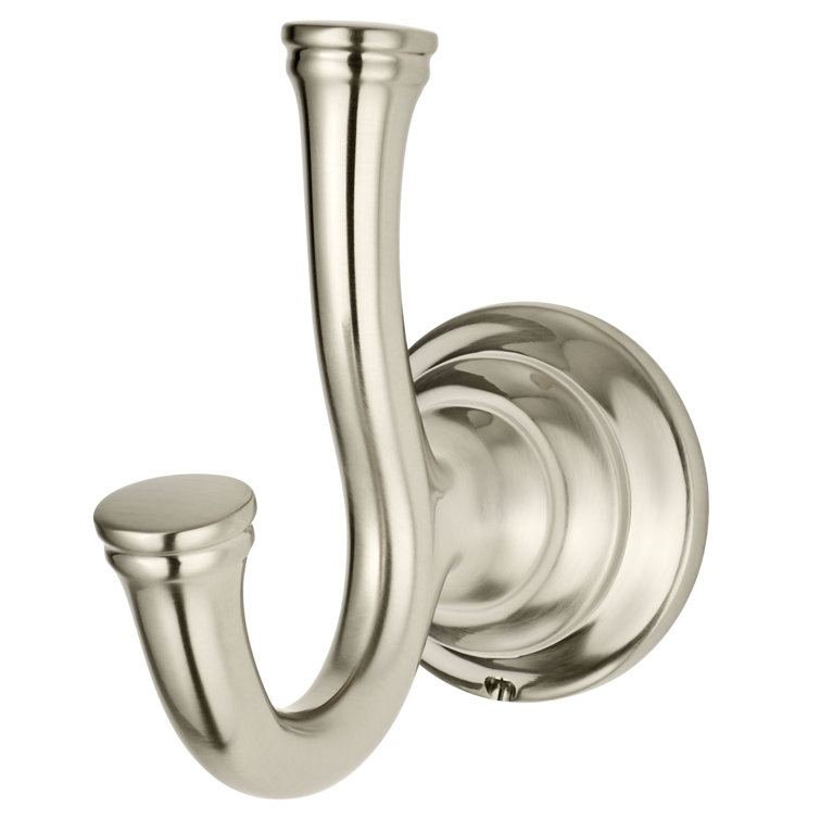 Delancey Brushed Nickel Double Robe Hook