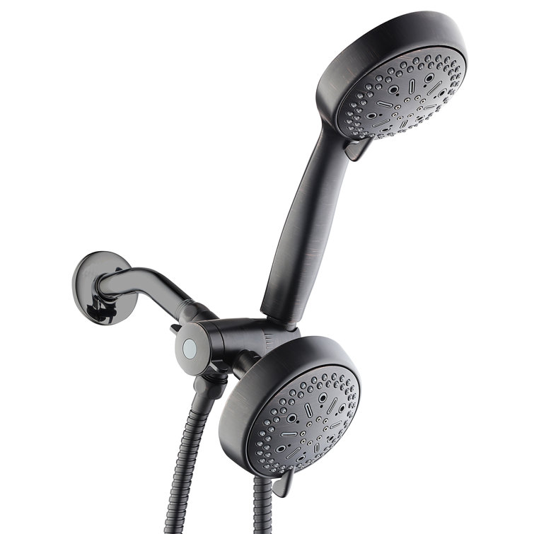Rubbed Bronze Dual Head Handheld Rain Shower System