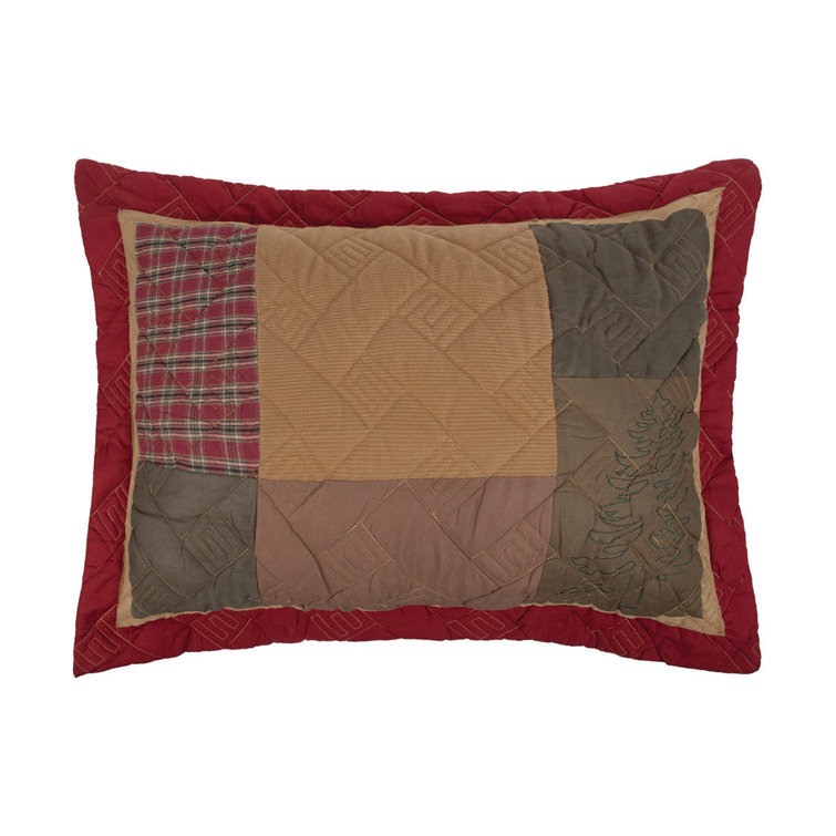 Big Sky Embroidered Cotton Standard Sham in Fall Colors