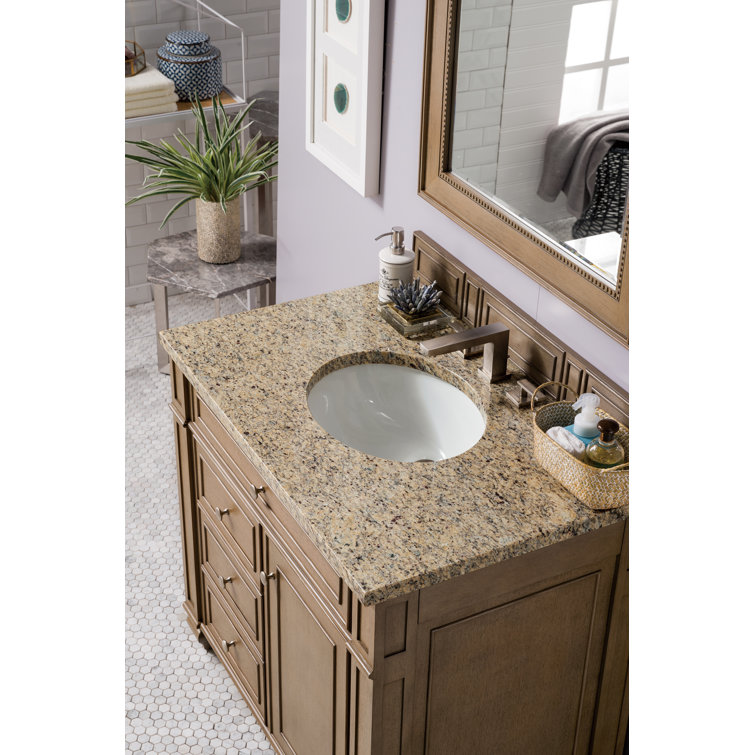 Bristol 36'' Dark Wood Single Vanity with Plywood Veneer