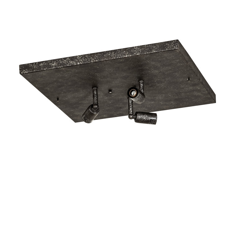 Mission Prime 3-Light Glass Flush Mount for Indoor/Outdoor Use