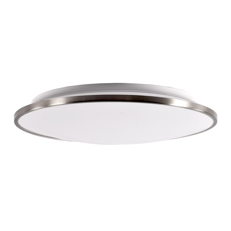 Modern Forms Puck 16.5" Brushed Nickel LED Flush Mount