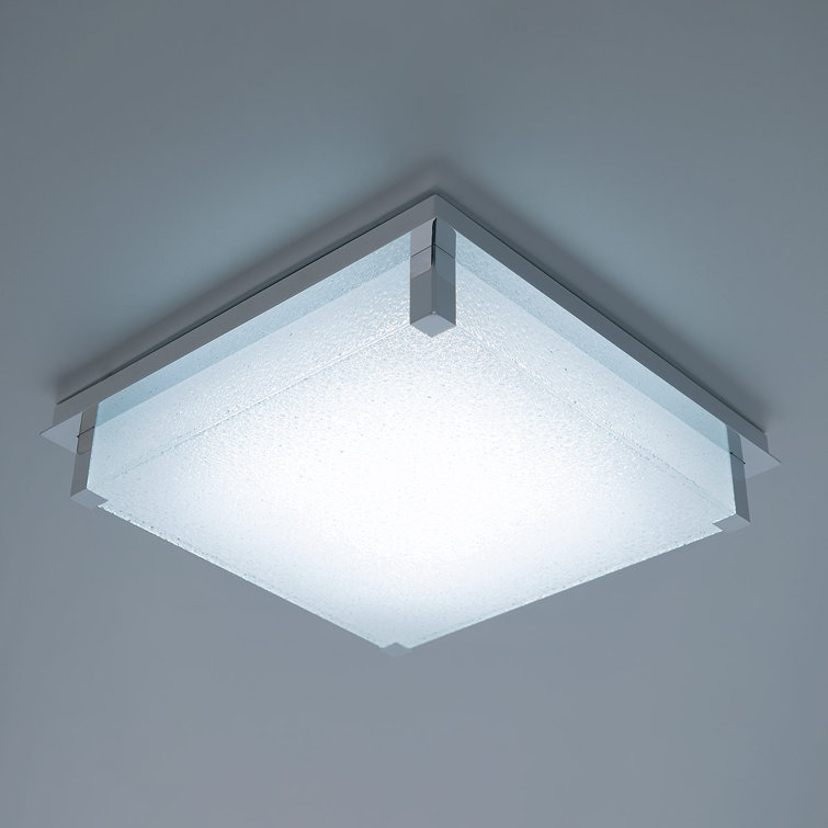 Chrome Glass LED Indoor/Outdoor Flush Mount Light