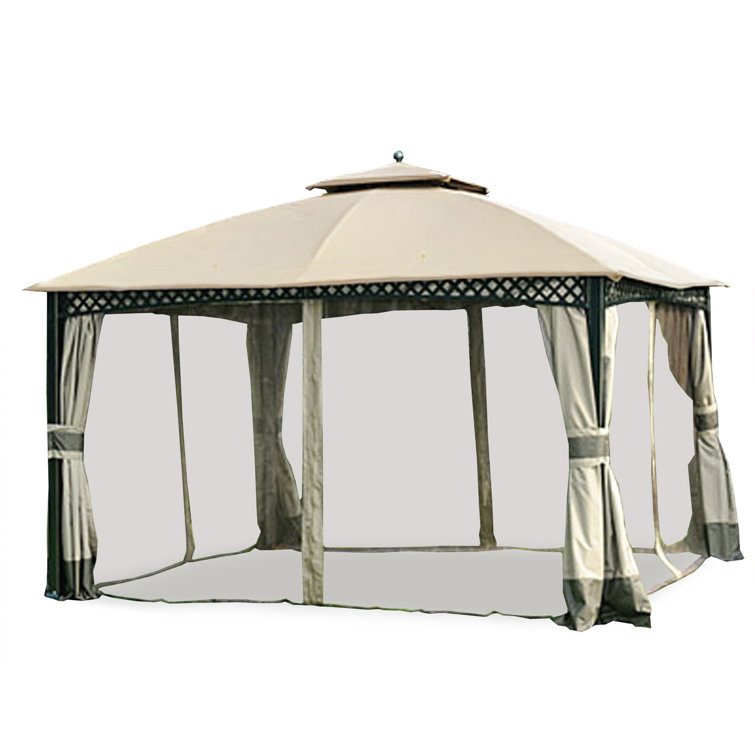 Beige Whisper Two-Tiered Gazebo Replacement Canopy