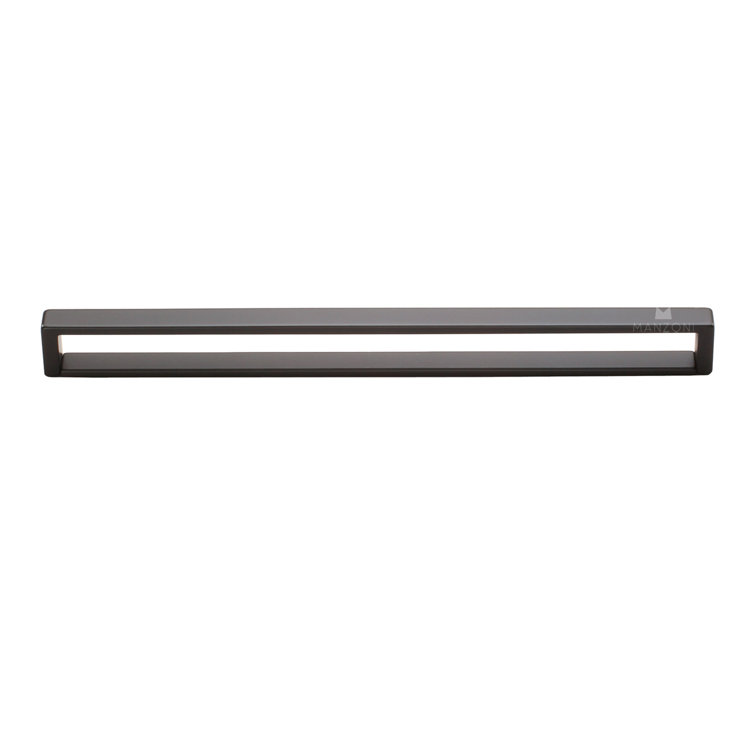 12 5/8" Flat Black Zinc Alloy Modern Bar Pull