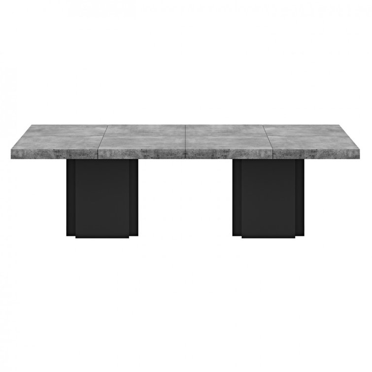 Dusk Modular Concrete & Pure Black Square Dining Table
