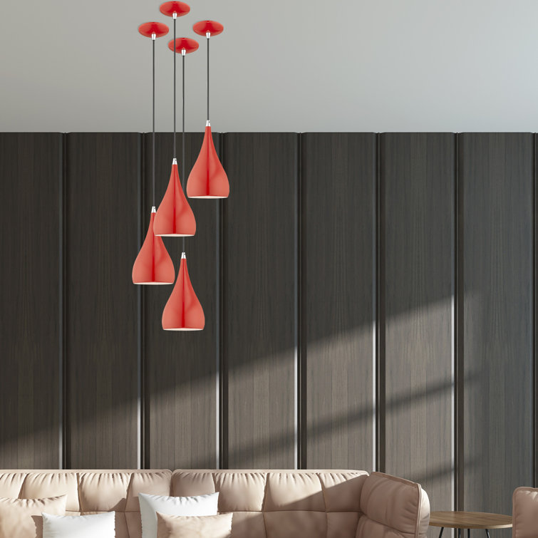 Elegant Spades Steel Pendant Light in Various Finishes