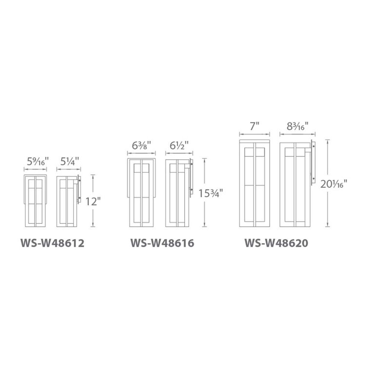 Black Modern LED Outdoor Wall Sconce