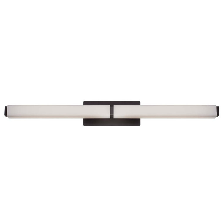 Bronze 39" Dimmable Vanity Light with Opal Glass Shade