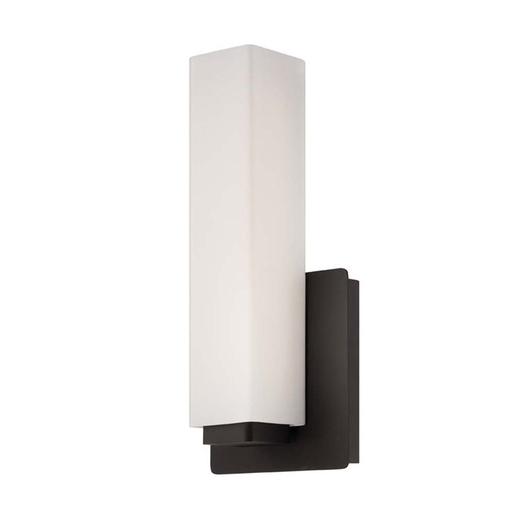 Vogue Opal Glass & Brushed Nickel Dimmable LED Outdoor Wall Sconce