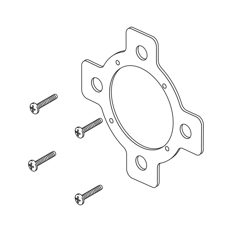 Chrome Thin Wall Installation Aid with Screws