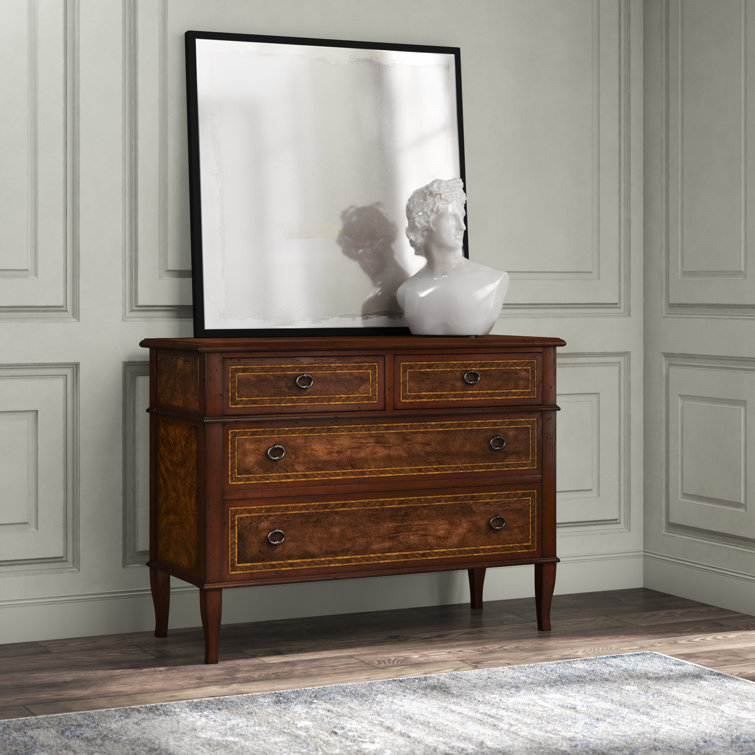 Brooksby 4-Drawer Mahogany and Cerejeira Veneered Dresser