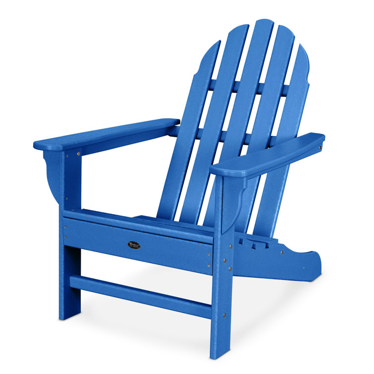Pacific Blue HDPE Adirondack Chair with Arms