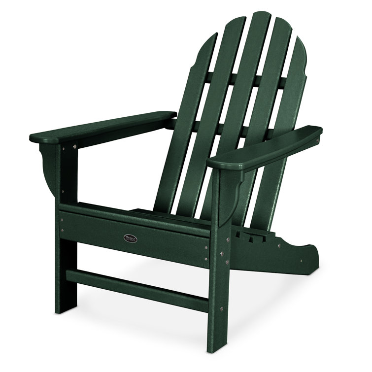 Rainforest Green Polywood Adirondack Chair with Arms