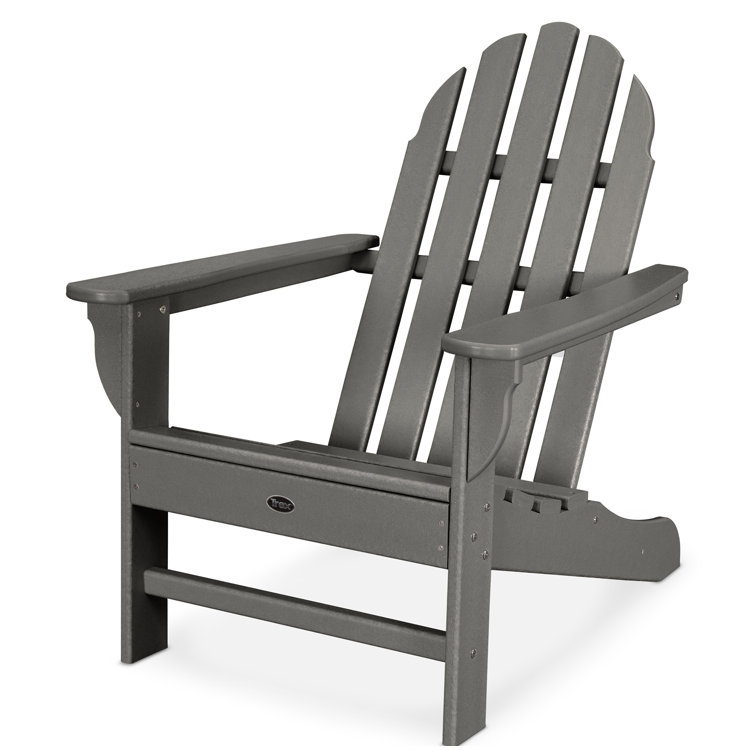Stepping Stone Gray HDPE Cape Cod Adirondack Chair