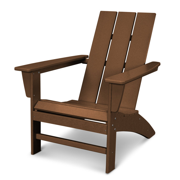 Teak High-Density Polyethylene Modern Adirondack Chair