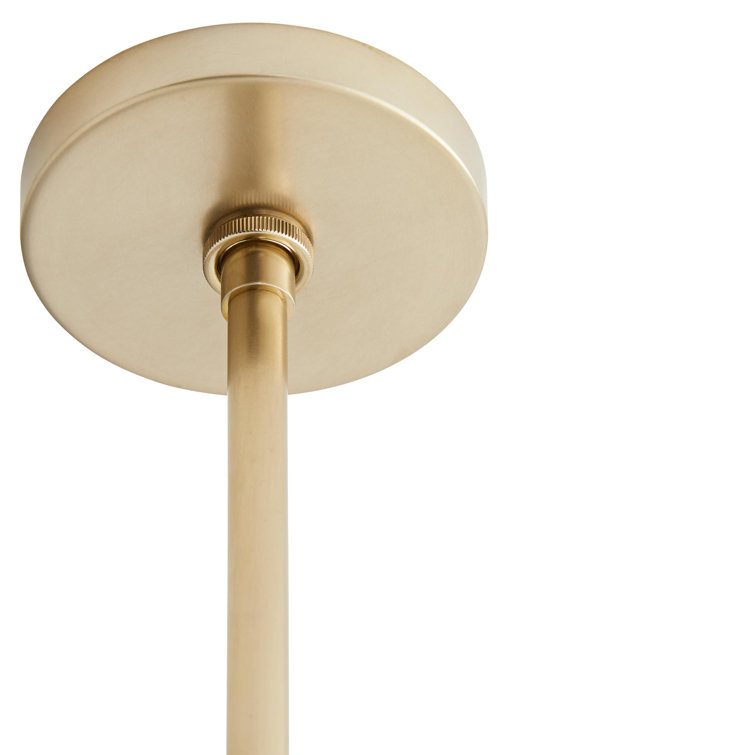 Volta 22" Opal Glass Globe Pendant in Pale Brass