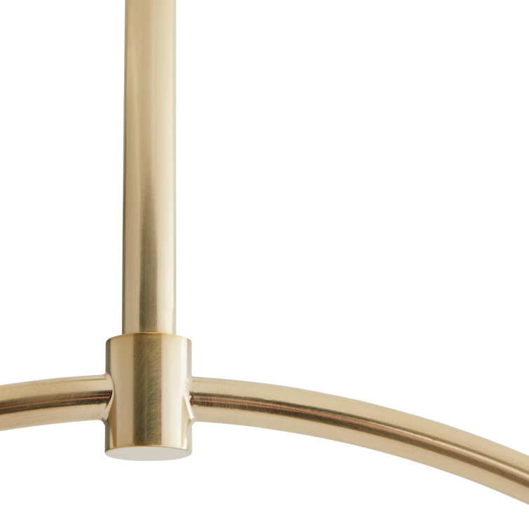 Volta 22" Opal Glass Globe Pendant in Pale Brass