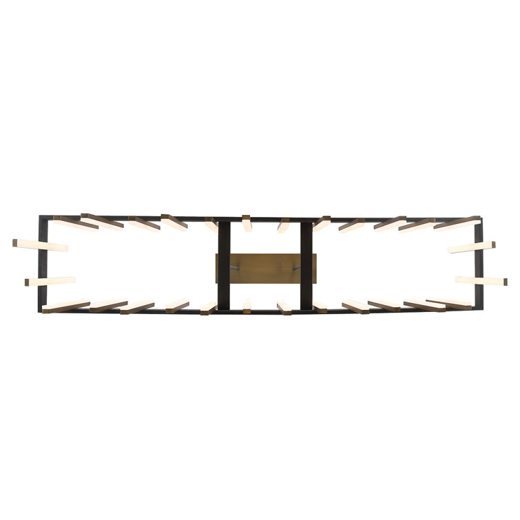 Harmonix Black Aged Brass LED Linear Chandelier