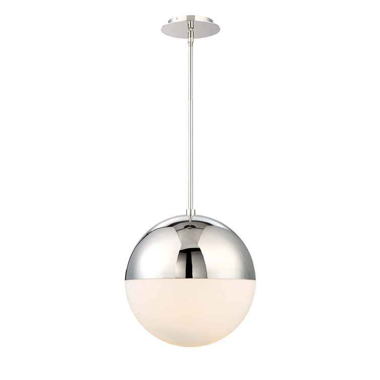Modern Forms Sleek Black Globe LED Pendant with Adjustable Height