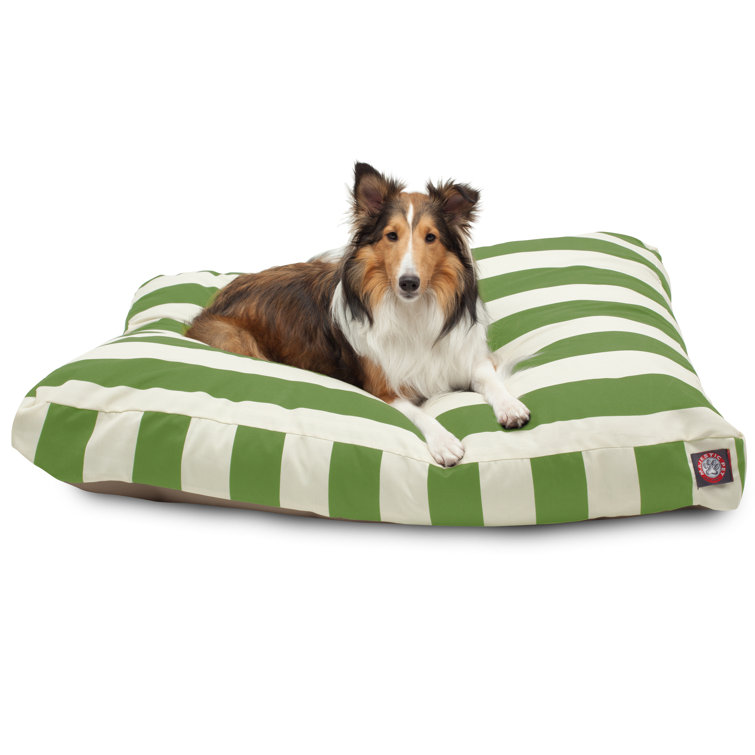 Medium Sage Striped Orthopedic Outdoor Pet Bed