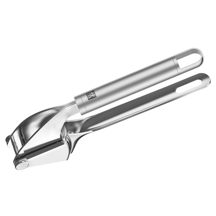 Stainless Steel Ergonomic Garlic Press with Dual Grid