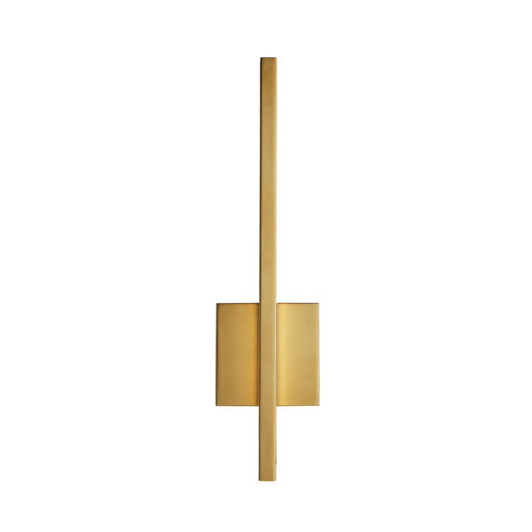 Simba 18" Modern LED Wall Sconce in Antique Brass and Black